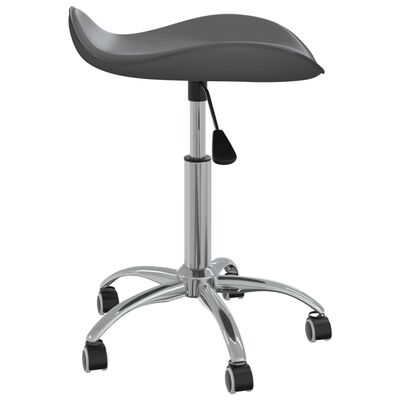 vidaXL Obrotowe krzesło stołowe, szare, obite sztuczną skórą