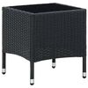vidaXL Stolik ogrodowy, czarny, 40 x 40 x 45 cm, rattan PE