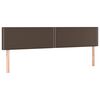 vidaXL Zagł&oacute;wek do ł&oacute;żka z LED, brązowy, 180x5x78/88cm, sztuczna sk&oacute;ra