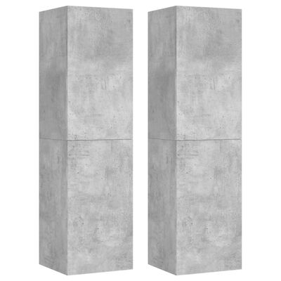 vidaXL 4-cz. zestaw szafek telewizyjnych, szarość betonu, płyta
