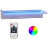vidaXL Wylewka do wodospadu z RGB LED, stal nierdzewna, 45 cm