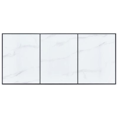 vidaXL Stół jadalniany, biały, 200 x 100 x 75 cm, hartowane szkło