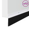 vidaXL Uszczelki z szczotką do drzwi na zatrzask 12 pcs Biały 100 cm