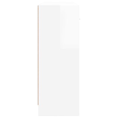 vidaXL Szafka, biała z połyskiem, 91x28x75 cm, materiał drewnopochodny