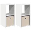 vidaXL Stolik nocny 2 szt. Biały 30,5 x 27 x 59,5 cm