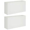 vidaXL Doniczka ogrodowa 2 szt. Biały 100 x 30 x 50 cm Stal zimnogięta
