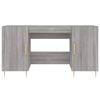vidaXL Biurko, szary dąb sonoma, 140x50x75 cm, materiał drewnopochodny