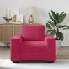 vidaXL Sofa Fotel Wino Czerwone 100x77x82 cm Aksamit