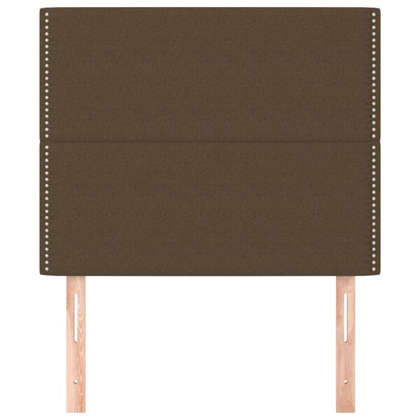 vidaXL Zagł&oacute;wek ciemnobrązowy 100x5x118/128 cm tkanina