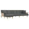 vidaXL Sofa rozkładana L, ciemnoszara, 279x140x70 cm, tkanina