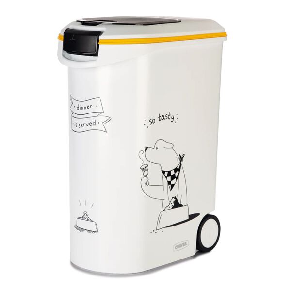 Curver Pojemnik na karmę dla psa Dinner is served z k&oacute;łkami, 54 L