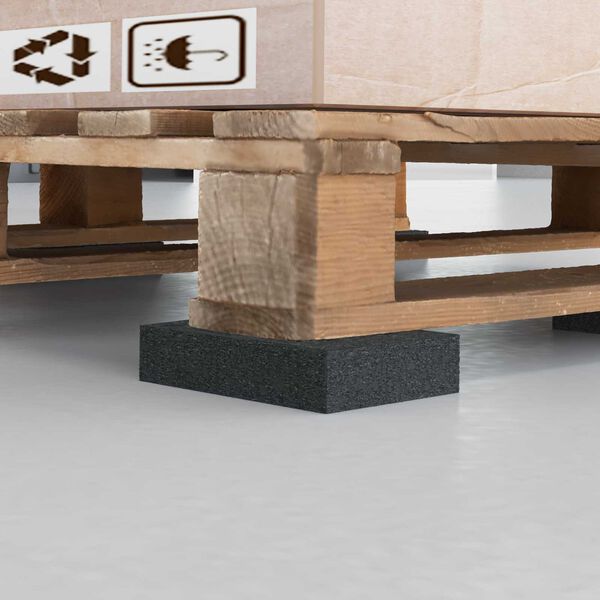 vidaXL Podkładka Gumowa Czarny Guma