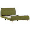 vidaXL Rama ł&oacute;żka, zielona, tapicerowana tkaniną, 120 x 200 cm