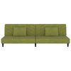 vidaXL 2-osobowa kanapa, 2 poduszki, jasnozielona, aksamitna