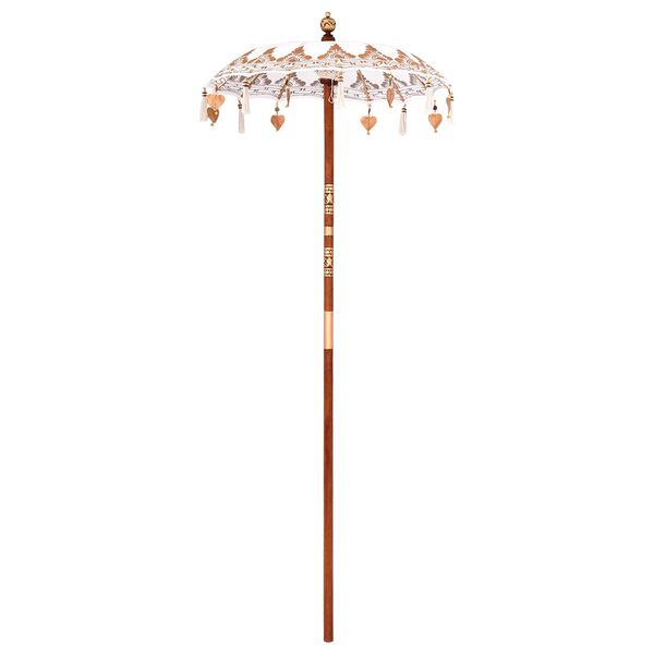 vidaXL Baliński Parasol z Bazą Kremowy 95 x 95 x 260 cm