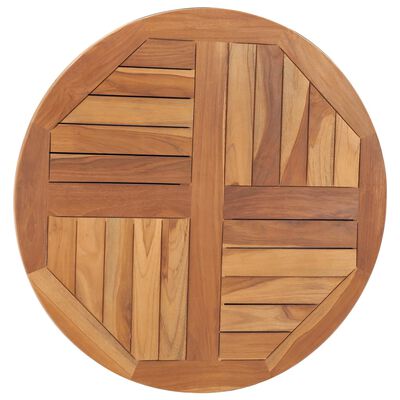 vidaXL Blat stołu, lite drewno tekowe, okrągły, 2,5 cm, 70 cm