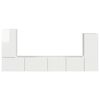 vidaXL Zestaw szafek RTV 4 pcs Wysoki połysk biały