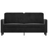 vidaXL Sofa 2-osobowa, czarna, 140 cm, tapicerowana aksamitem