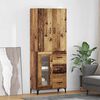 vidaXL Highboard Montowane na ścianie Stare drewno 69,5 x 34 x 180 cm