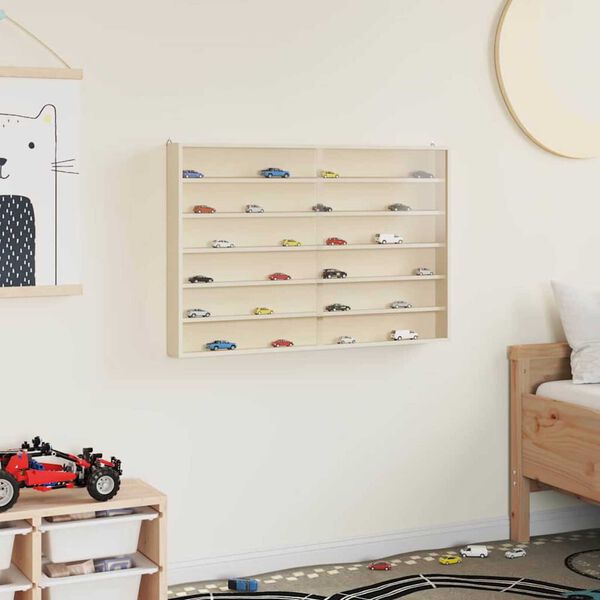 vidaXL Drewniana szkatułka na kolekcję Inny Brązowy 80 x 8,5 x 54 cm