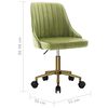 vidaXL Obrotowe krzesła stołowe, 2 szt., jasnozielone, aksamitne