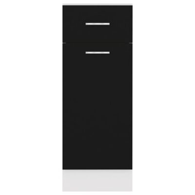 vidaXL Szafka z szufladą, czarna 30x46x81,5 cm materiał drewnopochodny