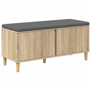 vidaXL Ławka w przedpokoju z poduszką Dąb Sonoma 100 x 38 x 46 cm