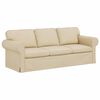 vidaXL Sofa Kremowy 215 x 82 x 80 cm tkanina
