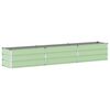 vidaXL Donica Pastelowa Zieleń 290 x 50 x 45 cm Stal Galwanizowana