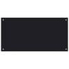 vidaXL Panel ochronny do kuchni, czarny, 100x50 cm, szkło hartowane