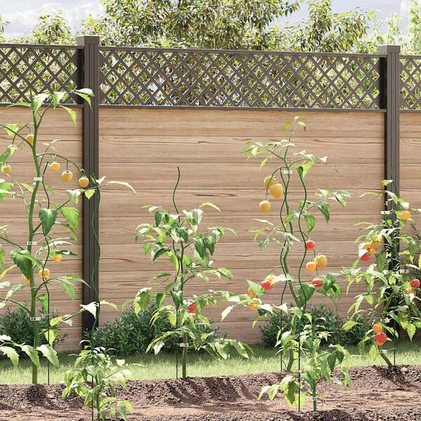 vidaXL Wsparcie roślin 5 pcs Zielony 110 x 0.6 x 0.6 cm Stal