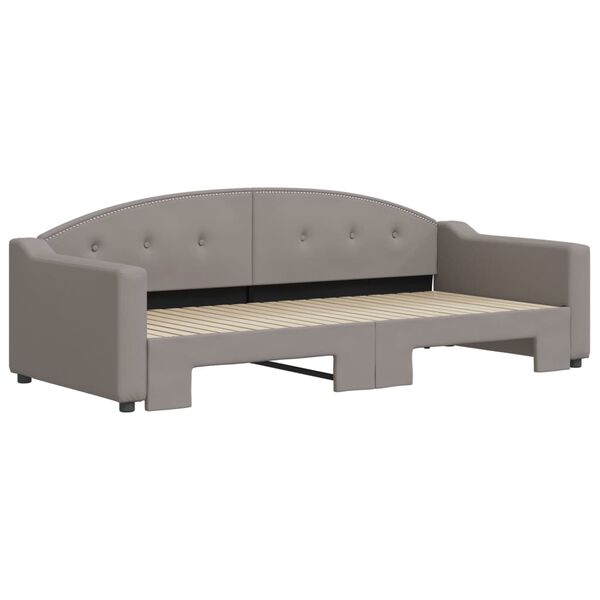 vidaXL Sofa rozsuwana, kolor taupe, 90x200 cm, tkanina