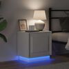vidaXL Szafka Nocna Ze LED Lights 2 pcs Biały 44 x 34,5 x 45 cm