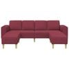 vidaXL Sofa do salonu 3 pcs Czerwone wino Poliester