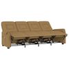 vidaXL Rozkładany fotel masujący, 4-os., kolor taupe, obity mikrofibrą