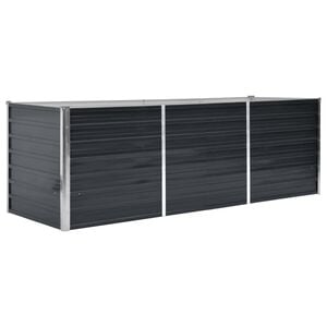 vidaXL Podwyższona donica, antracyt, 240x80x77 cm, galwanizowana stal