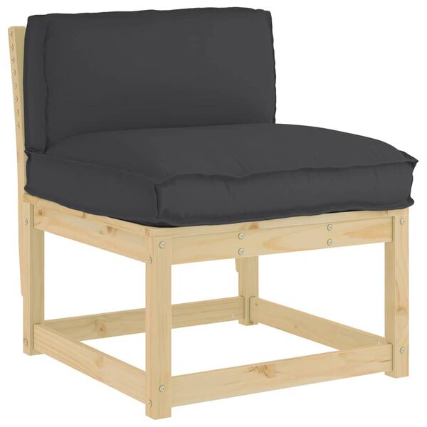 vidaXL Poduszka na oparcie z palet z poduszką Czarny 80 x 40 x 12 cm