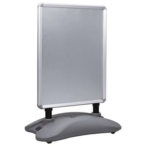 vidaXL Stojak na plakat A1 z podstawą na wodę, szary, stop aluminium