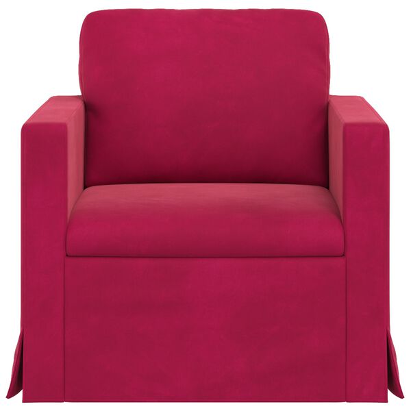 vidaXL Sofa Czerwone wino