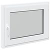 vidaXL Okno piwniczne RISOR 80 x 50 cm PVC i szkło Biały