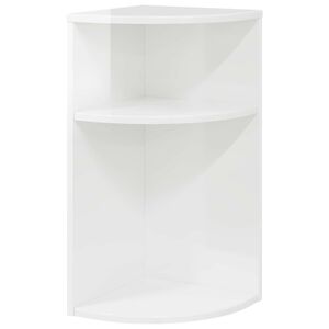 vidaXL Stolik końcowy Wysoki połysk biały 29,6 x 29,6 x 60 cm