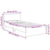 vidaXL Ramka ł&oacute;żka Stare drewno 90 x 200 cm Materiał drewnopochodny