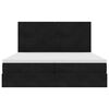 vidaXL Rama ł&oacute;żka otomana z materacami, czarna, 200x200 cm, aksamit