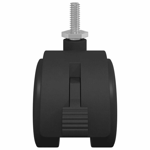 vidaXL W&oacute;zek 2 pcs Czarny i Srebrny 37,8 x 40 mm Żelazo i PP