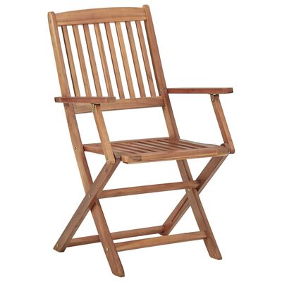 vidaXL Składane krzesła ogrodowe, 8 szt., lite drewno akacjowe