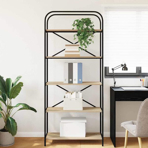 vidaXL P&oacute;łka na książki Dąb Sonoma 80 x 30 x 183 cm