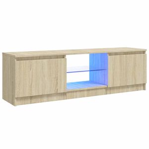 vidaXL Szafka pod TV z oświetleniem LED, dąb sonoma, 120x30x36 cm