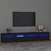 vidaXL Szafka pod TV z oświetleniem LED, czarna, 240x35x40 cm