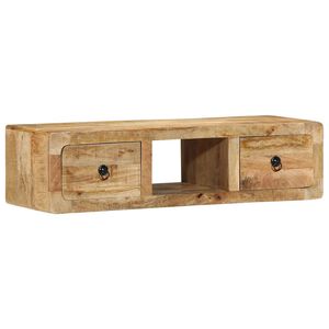 vidaXL Szafka ścienna pod TV 100x32x25 cm Drewno lite, surowe, mango