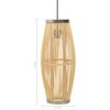vidaXL Lampa wisząca, wiklinowa, 40 W, 21x50 cm, owalna, E27